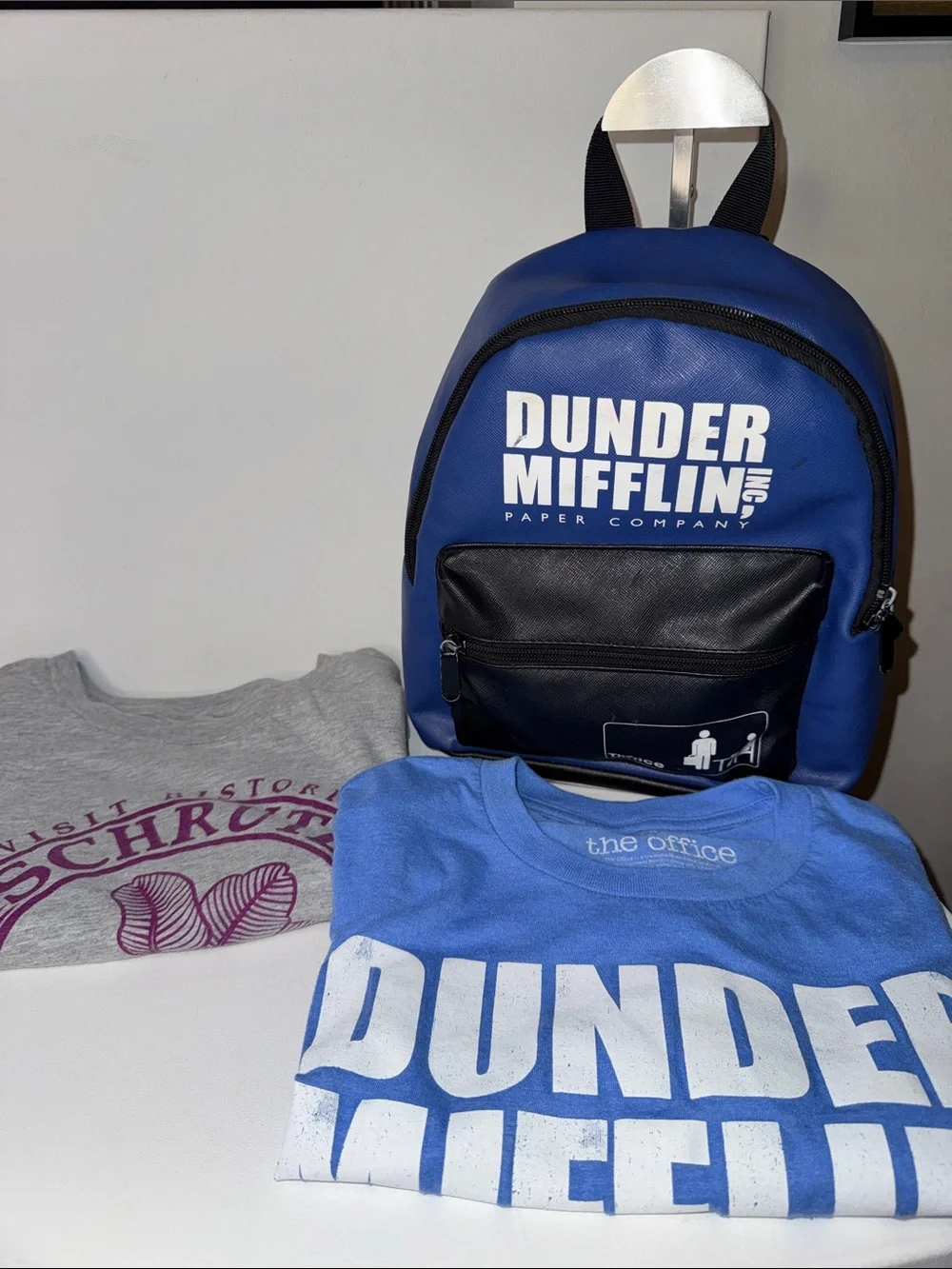 The Office 3pc Bundle - Dunder Mifflin Mini Backpack & 2 Shirts